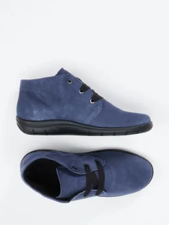 – Schnür-Bootie aus Veloursleder jeans-Semler Online