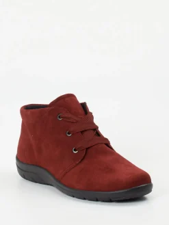 – Schnürboots aus Veloursleder Bordeaux-Semler Best