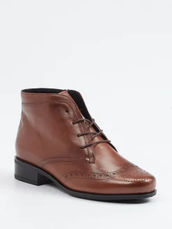 – Schnürstiefelette aus Kalbleder mittel-Semler Clearance