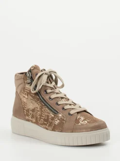 – Schnürstiefelette aus Leder mit Logoprint-Semler Hot