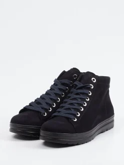 – Schnürstiefelette aus Veloursleder-Semler