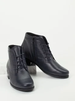 – Schnürstiefeletten aus Kalbleder Dunkel-Semler Hot