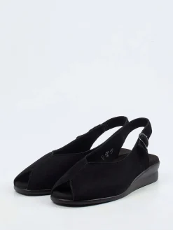 – Slingback-Sandale aus Veloursleder-Semler Hot