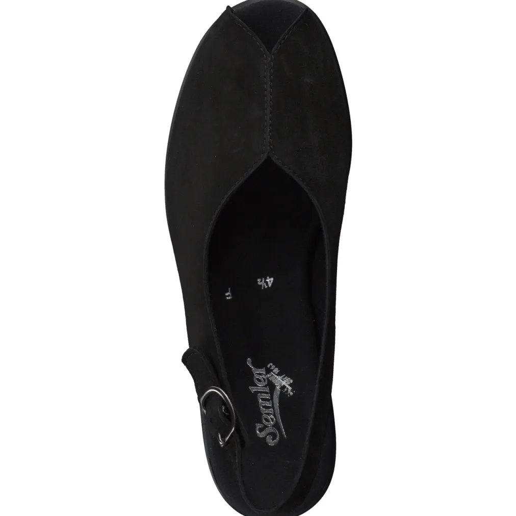 – Slingback-Sandale aus Veloursleder-Semler Hot