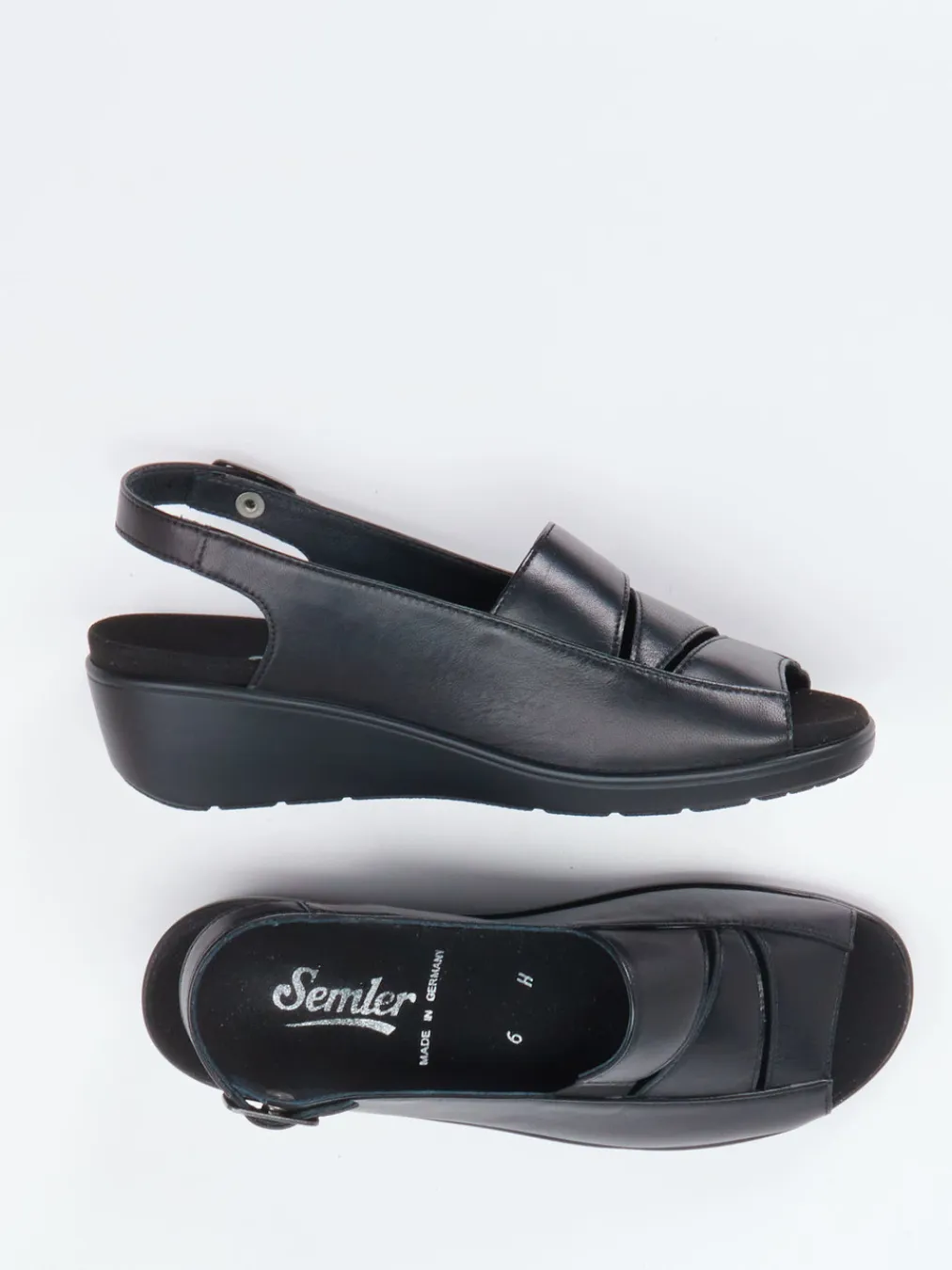 – Slingback-Sandalen aus Kalbleder-Semler Clearance