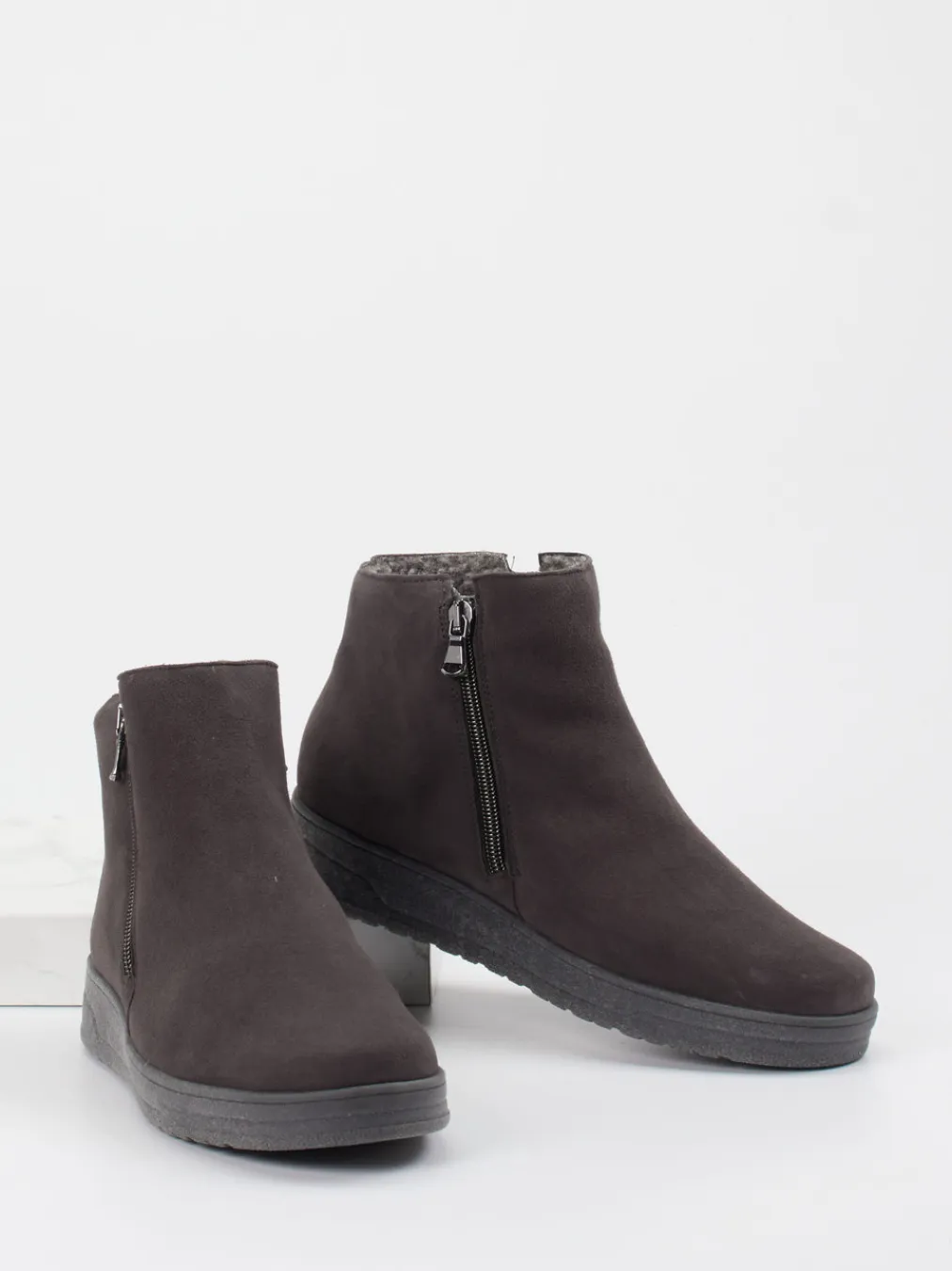 – Stiefelette aus Veloursleder-Semler Sale