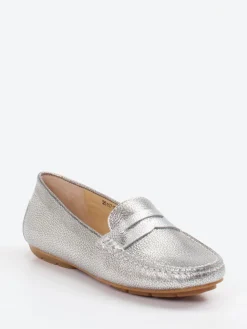 – Penny Loafer aus Metallic-Kalbleder lber-Si Online