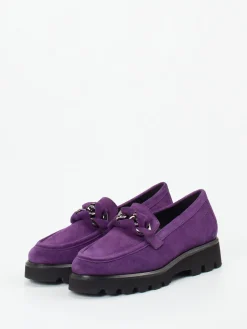 – Chunky Loafer aus Veloursleder Violett-Sioux Clearance