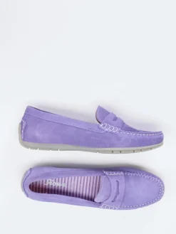 – Damen-Loafer aus Veloursleder Lavendel-Sioux Discount
