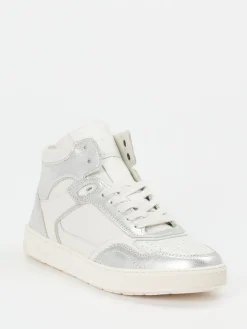 – High-Top Sneaker aus Metallicleder Offwhite-Sioux Hot
