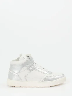 – High-Top Sneaker aus Metallicleder Offwhite-Sioux Hot