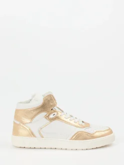 – High-Top Sneaker aus Metallicleder-Sioux