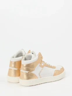 – High-Top Sneaker aus Metallicleder-Sioux