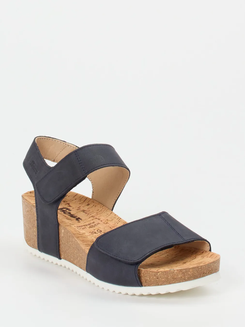 – Keilsandalette aus Kalbleder dunkel-Sioux Clearance