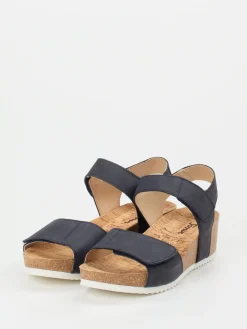 – Keilsandalette aus Kalbleder dunkel-Sioux Clearance