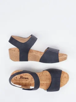 – Keilsandalette aus Kalbleder dunkel-Sioux Clearance