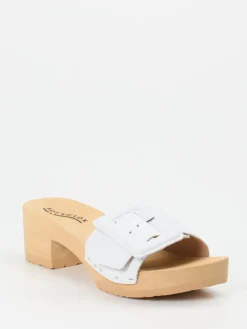 – Clogs aus Lammleder mit Holzsohle-Softclox New