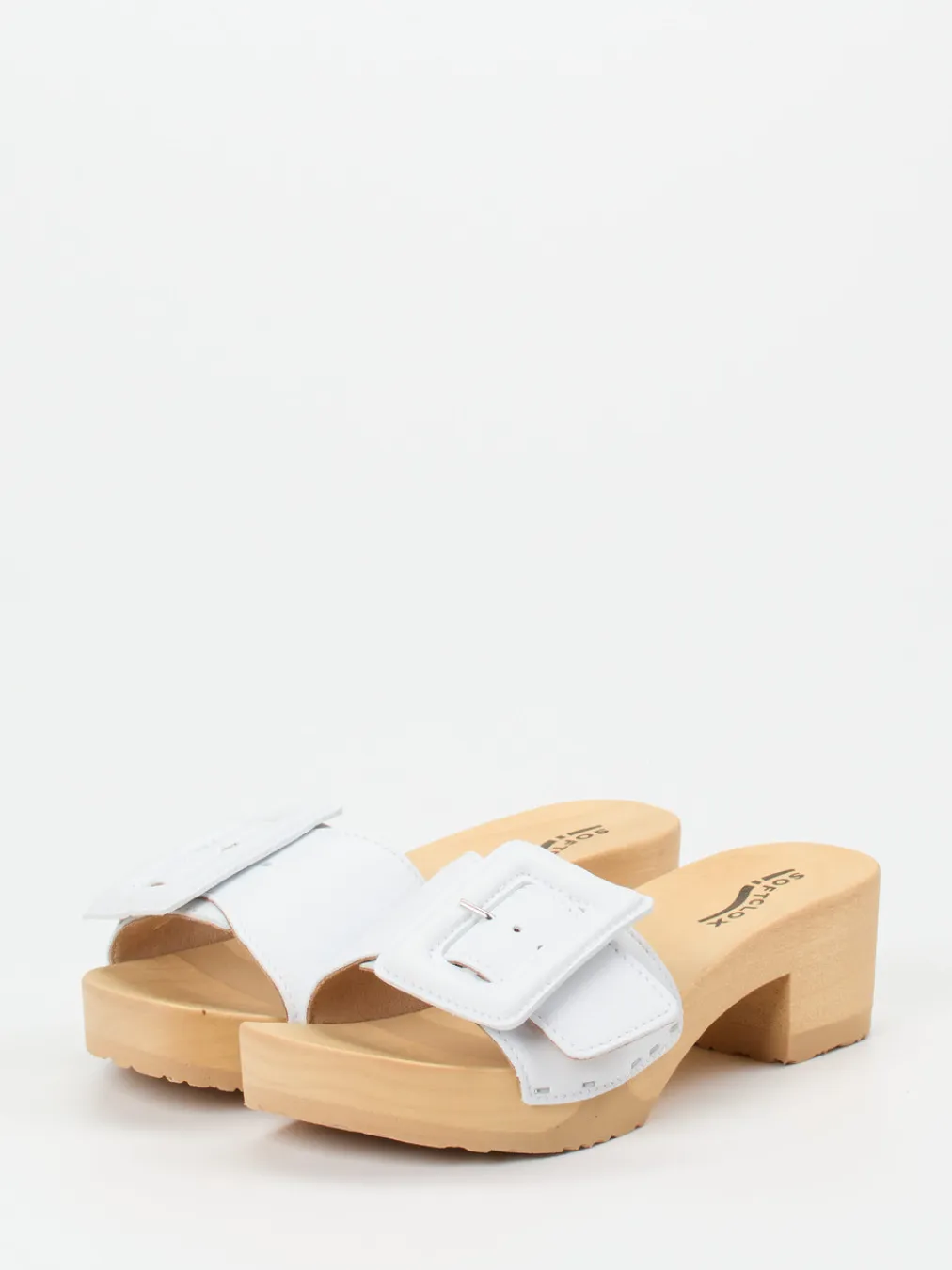 – Clogs aus Lammleder mit Holzsohle-Softclox New