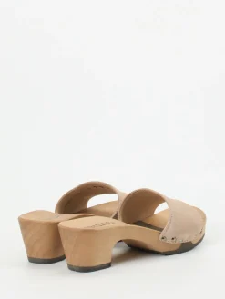 – Clogs aus Veloursleder mit Holzsohle-Softclox Clearance