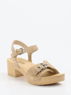 – Clogsandalen aus Veloursleder sandbeige-Softclox Sale