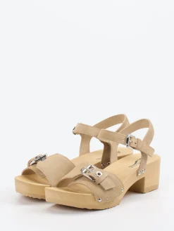 – Clogsandalen aus Veloursleder sandbeige-Softclox Sale