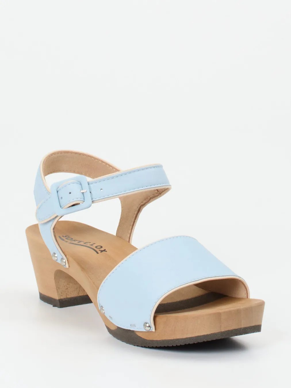 – Clogsandalen aus Lammleder in Hell-Softclox Hot