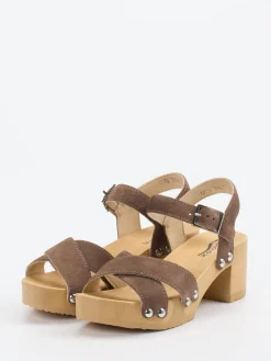 – Plateau-Sandalen aus Veloursleder-Softclox Online