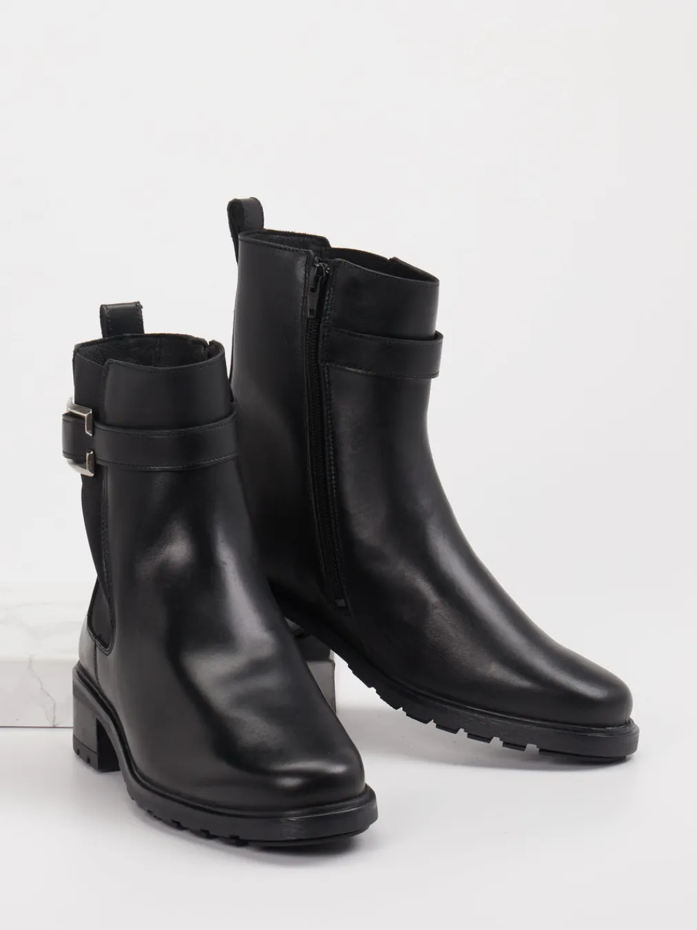 – Biker-Stiefelette aus Leder-Solidus Hot