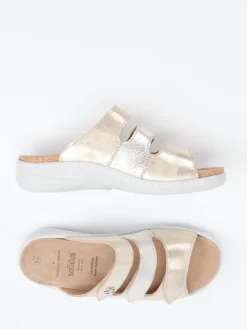 – Komfort-Pantolette aus Metallicleder-Solidus Best