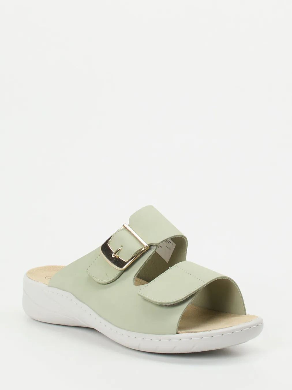 – Komfort-Pantolette aus Nubukleder Salbei-Solidus Hot