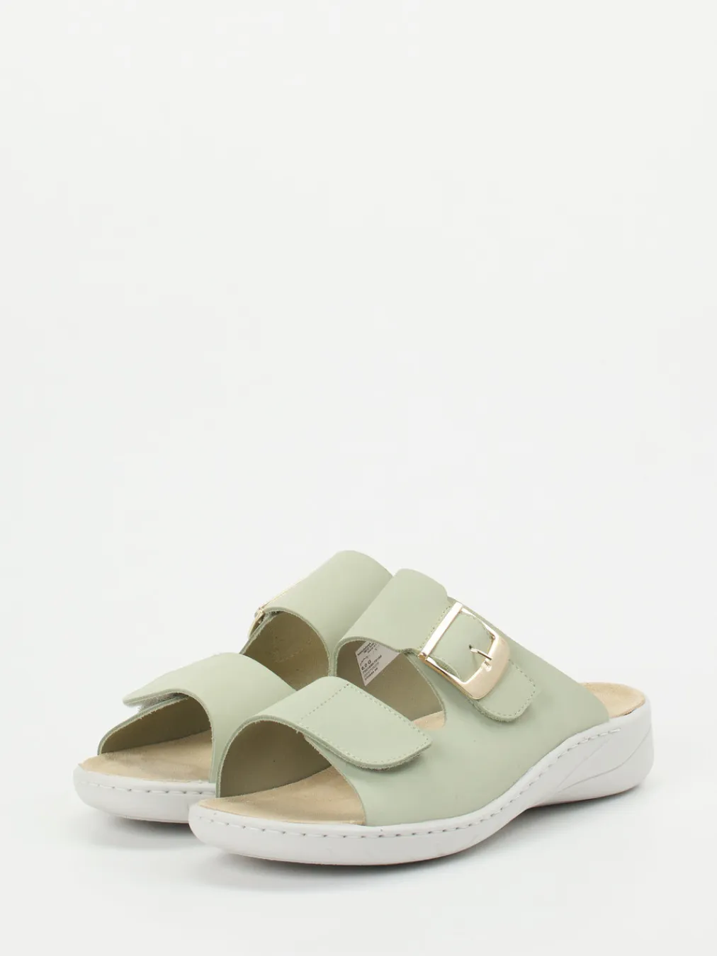 – Komfort-Pantolette aus Nubukleder Salbei-Solidus Hot