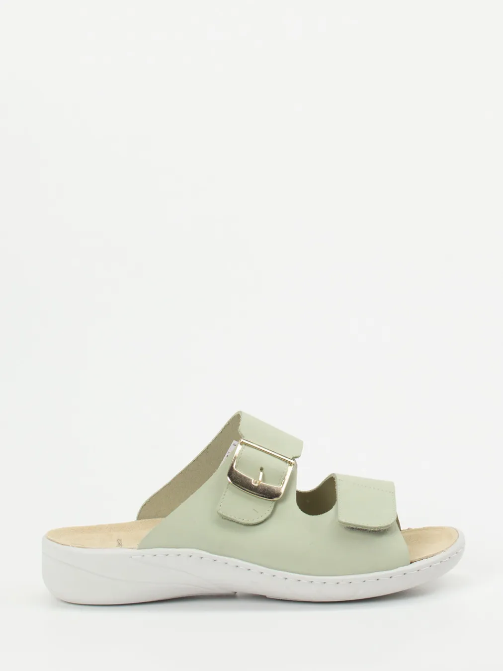 – Komfort-Pantolette aus Nubukleder Salbei-Solidus Hot