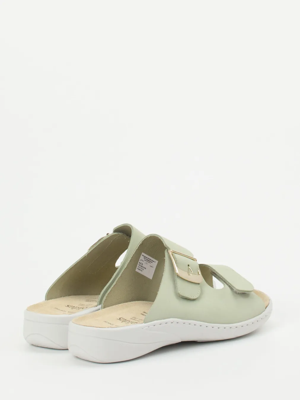 – Komfort-Pantolette aus Nubukleder Salbei-Solidus Hot