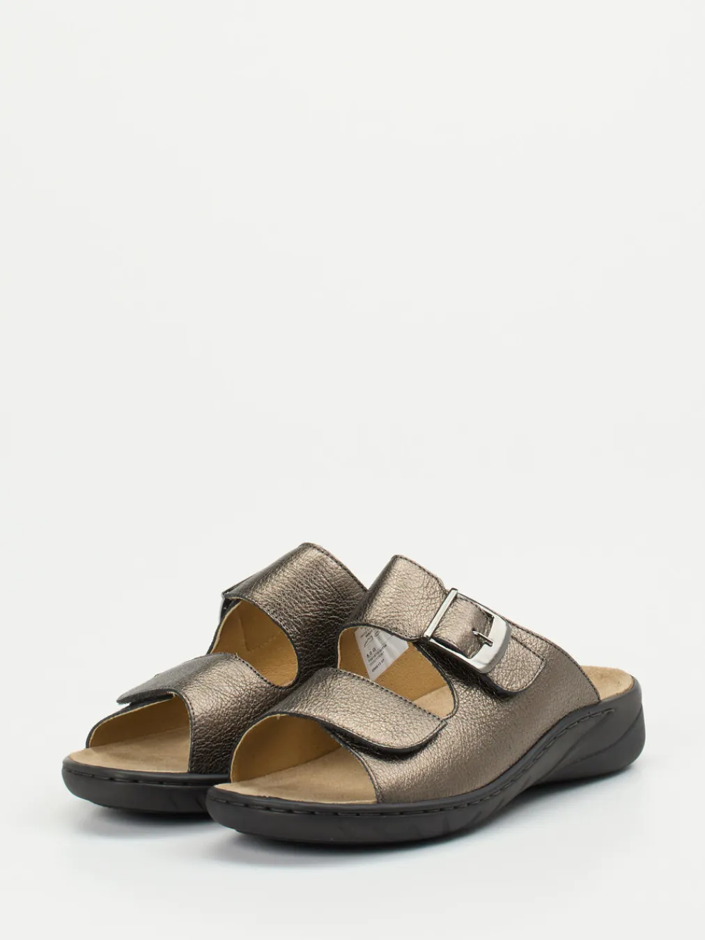 – Komfort-Pantolette aus Metallicleder bronze-Solidus Discount