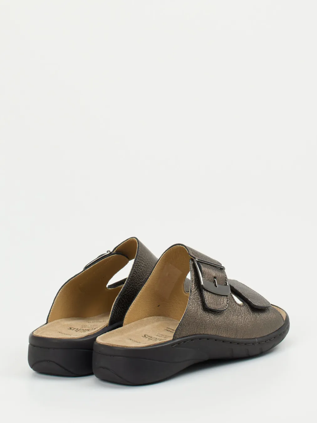 – Komfort-Pantolette aus Metallicleder bronze-Solidus Discount