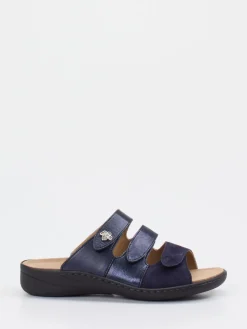 – Komfort-Pantolette aus Metallicleder-Solidus Outlet