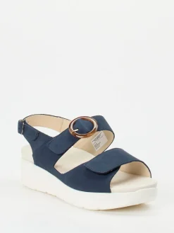 – Sandalen aus Nubukleder Dunkel-Solidus New