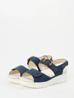 – Sandalen aus Nubukleder Dunkel-Solidus New