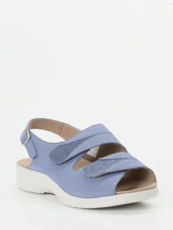 – Sandalen aus Nubukleder Lavendel-Solidus Outlet
