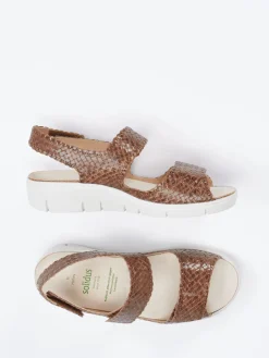 – Sandalette aus Flechtleder mittel-Solidus Sale