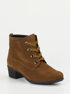 – Schnürstiefelette aus Nubukleder-Solidus