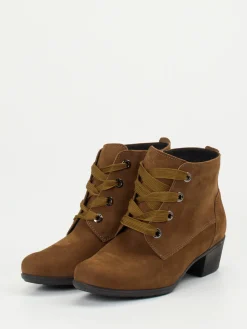 – Schnürstiefelette aus Nubukleder-Solidus