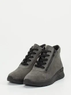 – Schnürstiefelette aus Veloursleder-Solidus Clearance