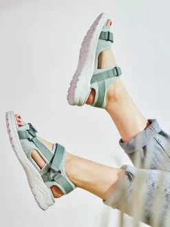 – Trekkingsandale aus Textil in Salbei-Solidus Online