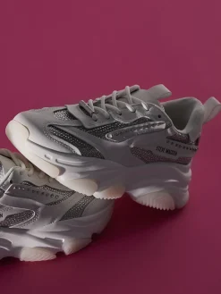 – Chunky Sneaker aus Metallicleder-Steve Madden Hot