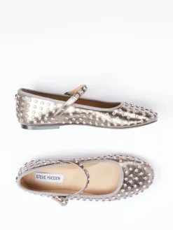 – Mary Janes aus Lederimitat Metallic-Taupe-Steve Madden