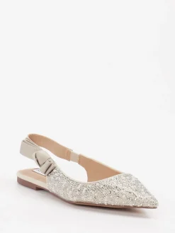– Slingback-Ballerinas aus Textil in Silber-Steve Madden Best