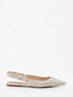 – Slingback-Ballerinas aus Textil in Silber-Steve Madden Best