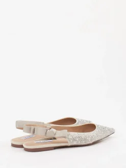 – Slingback-Ballerinas aus Textil in Silber-Steve Madden Best