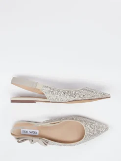 – Slingback-Ballerinas aus Textil in Silber-Steve Madden Best